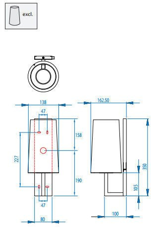 KINKIET ŁAZIENKOWY RIVA 350 0988 CHROM