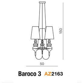 Lampa wisząca Baroco 3 Azzardo