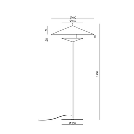 Lampa podłogowa GEHIT P1350/ORO Aromas
