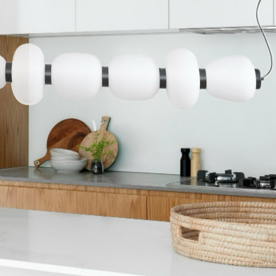 Lampa wisząca BRILLA-6 LED biało-złota 125 cm Step into design