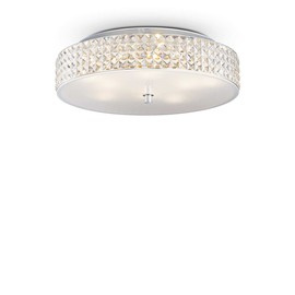 KRYSZTAŁOWY PLAFON ROMA PL9 BIANCO 87863 IDEAL LUX