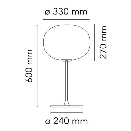 Lampa stołowa Glo-Ball Table 1 czarna F3020031 Flos