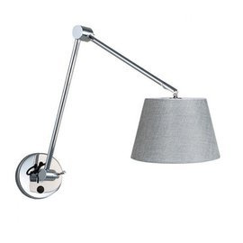 Kinkiet na ruchomym ramieniu Adam S Azzardo szary