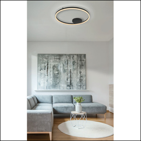 Ściemnialny plafon z pilotem Halo 120cm CCT Black Azzardo