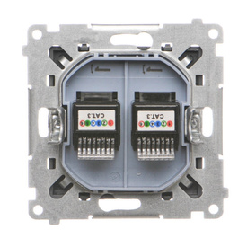 Gniazdo telefoniczne podwójne RJ12 Simon 55