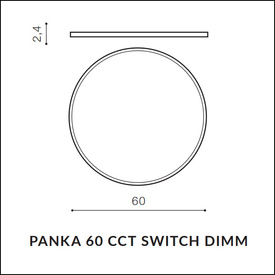 Plafon Panka 60 CCT SWITCH DIMM AZ5369