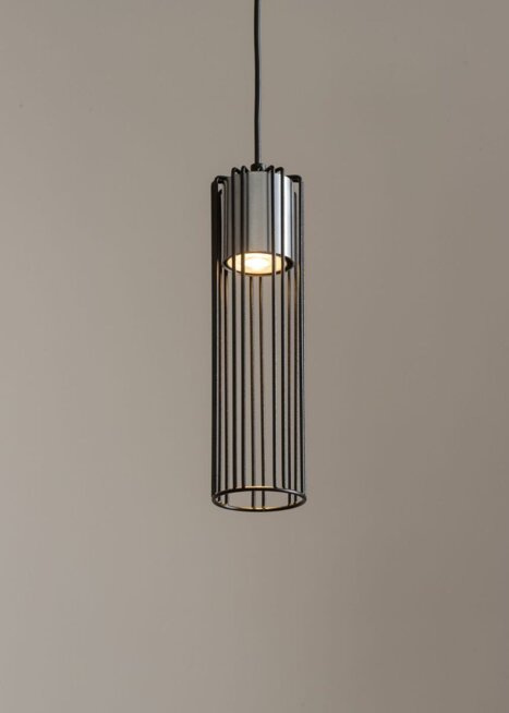 FOBIA 1 lampa wisząca czarny/srebrny 33448