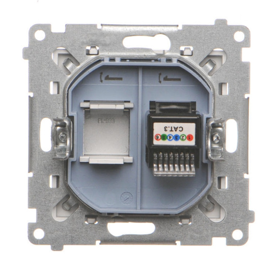 Gniazdo telefoniczne pojedyncze RJ12 Simon 55