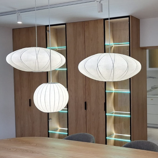 Lampa wisząca SILK biała 30 cm