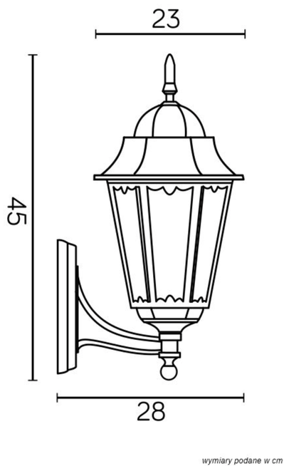 Kinkiet zewnętrzny RETRO CLASSIC K II 3012/1/DH g SU-MA