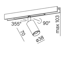 Spot PET mini LED do szynoprzewodu multitrack AQform