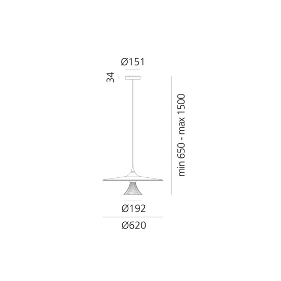 Lampa wisząca Ipno Czarno/złota Artemide 1846030A