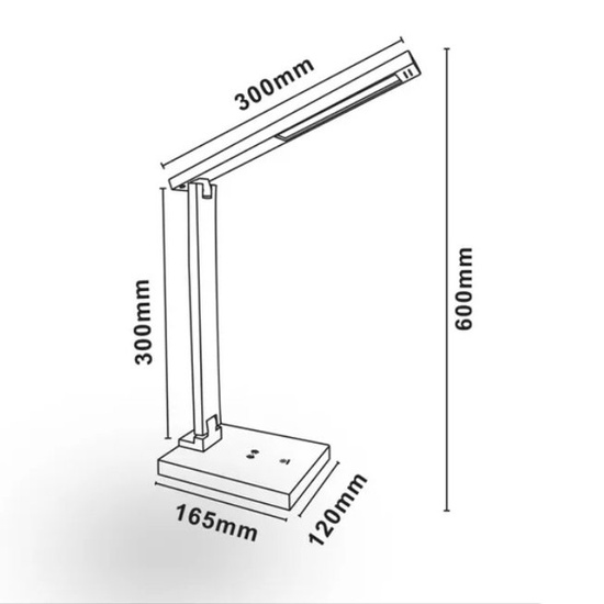 Lampka biurkowa LED Sara z ładowarką indukcyjną wireless biała