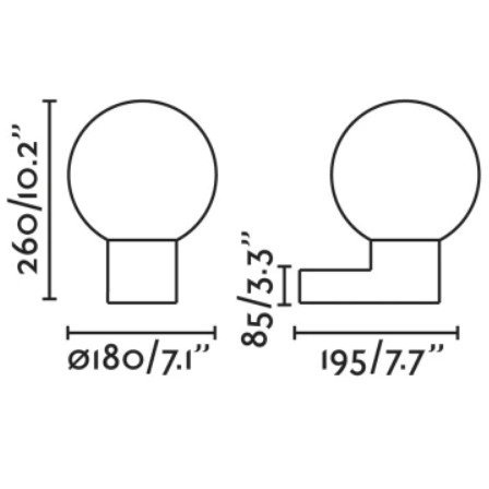 Kinkiet Moon ciemnoszary 74432A-01