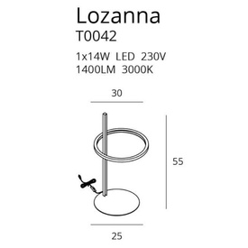 Lampka biurkowa Lozanna Złota MAXLIGHT 