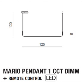 Lampa wisząca Mario 1 CCT DIMM Azzardo AZZ5445