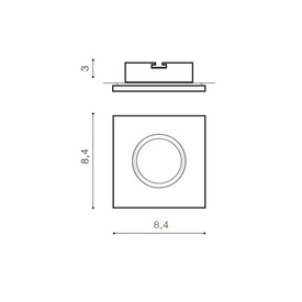 Wpust sufitowy do łazienki IP65 IKA Azzardo