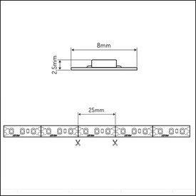 Taśma 600 SMD2835 12V 2700K 9,6W LED line 477279 - rolka 30m