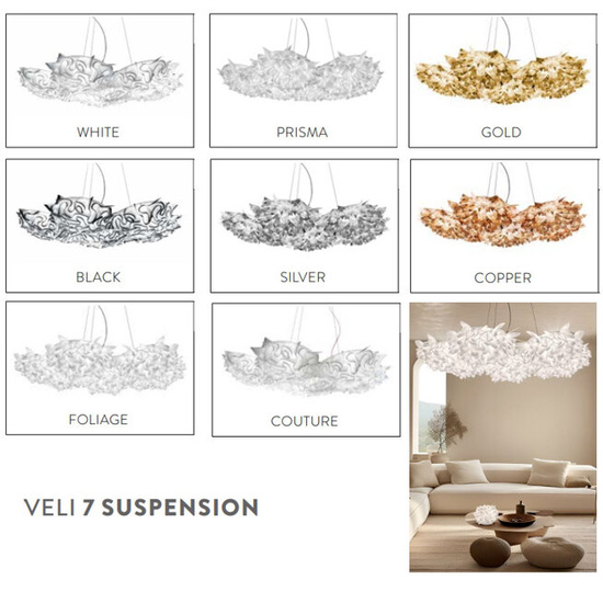 Lampa wisząca Veli 7 Opal Slamp - do wyczerpania zapasów