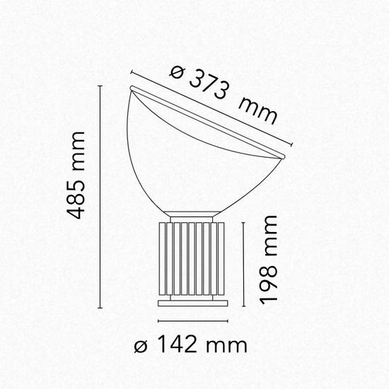 Lampa stołowa Taccia Small czarna F6604030 Flos