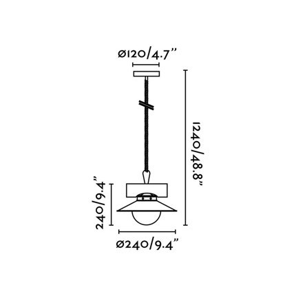 Lampa wisząca Nudos Faro 68139