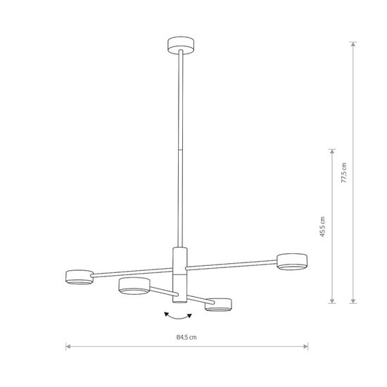 Lampa wisząca ORBIT IV 7945 czarna Nowodvorski