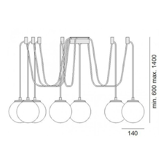 Oprawa wisząca Polpo 7 Zaho Lighting