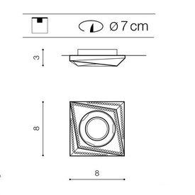 Złota oprawa wpuszczana z kryształkami Mira Azzardo