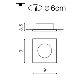 Wpust sufitowy EZIO aluminium IP54 Azzardo