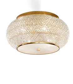 PLAFON PASHA' PL6 ORO 100807 IDEAL LUX KRYSZTAŁY