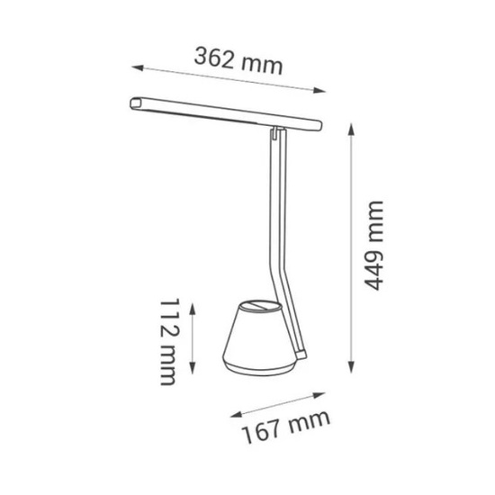 Lampka biurkowa LED Cube Nilsen z przybornikiem czarna
