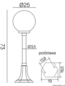 Lampa stojąca KULE CLASSIC K 5002/3/KP 250 SU-MA 