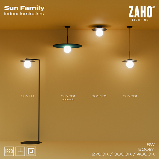 Oprawa podłogowa Sun FL1 Zaho Lighting 