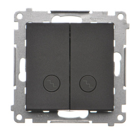 Łącznik schodowy podwójny z podświetleniem LED Simon 55