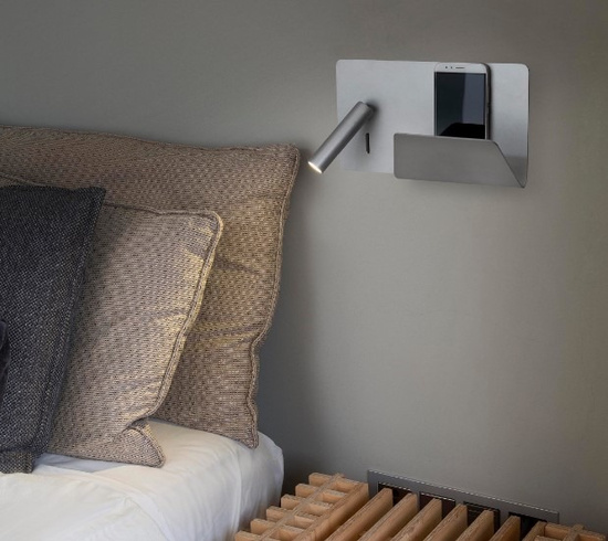 Kinkiet nad łóżko z portem USB lewy Suau Faro 62125