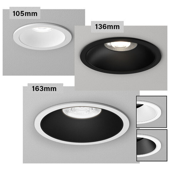 SIRCA 10 LED M930 59° wpuszczana białym odbłyśnikiem AQform