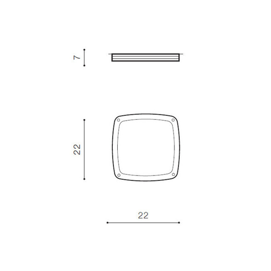 Plafon zewnętrzny Fano LED Grey IP54 Azzardo