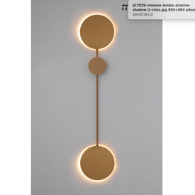 MOOSEE lampa ścienna SHADOW 2 złota