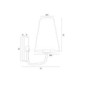 Kinkiet SAFIANO czarny Argon
