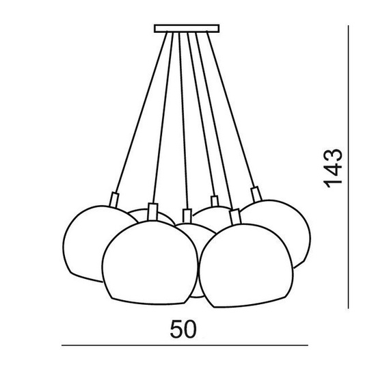 Lampa wisząca Noa 7 MULTICOLOR Azzardo