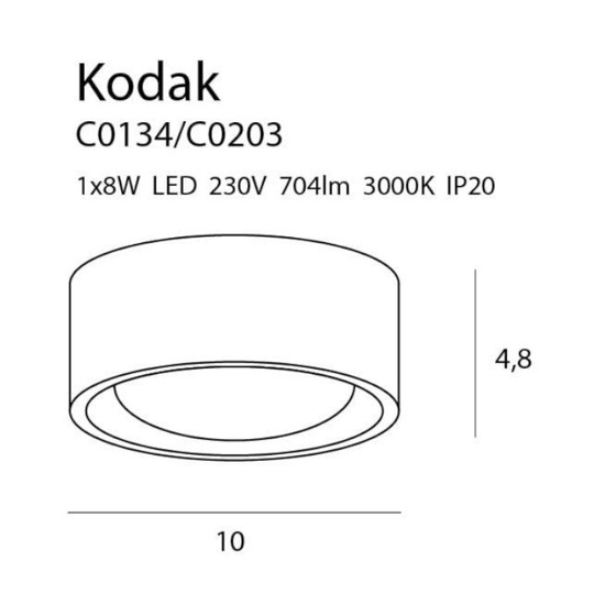Czarny plafon Kodak MAXLIGHT 