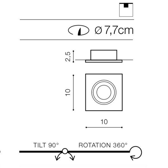 Oprawa wpust Azzardo EDITTA BIAŁA 