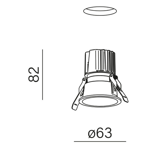 Oprawa HOLLOW LED hermetic wpuszczany AQform