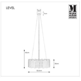 Lampa wisząca Level Markslojd 108047 złota 