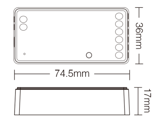 Kontroler 2w1 LED WiFi 12-24VDC 12A MiBoxer (FUT35W+)