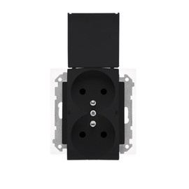 Gniazdo podwójne z klapką IP44 Simon 55