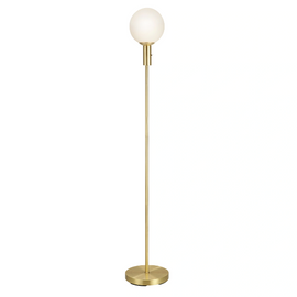 Lampa stojąca 1L MINNA Brushed Brass/White