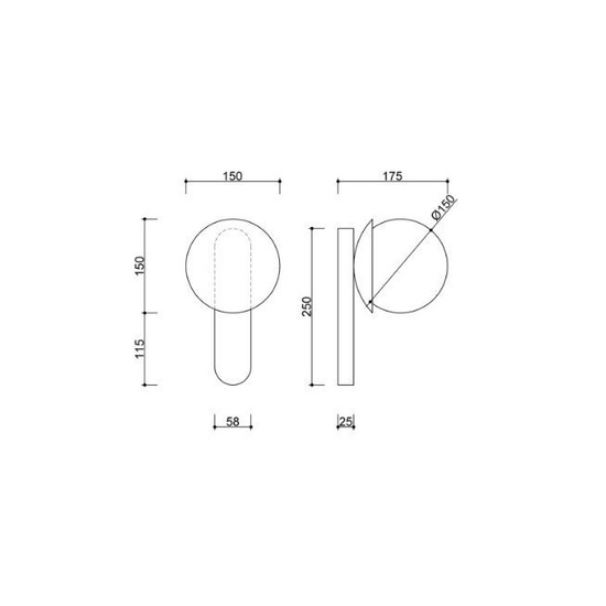 Kinkiet Kuul D1 czarna z włącznikiem UMMO