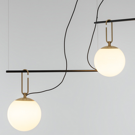 Lampa wisząca ze szkła dmuchanego NH S3 2 Arms Artemide