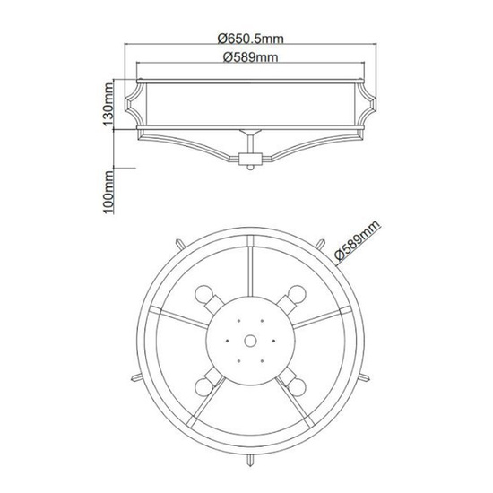 Plafon Stesso PL Old Gold M styl NOWOJORSKI OPEN DESIGN HIGHLIGHTS
